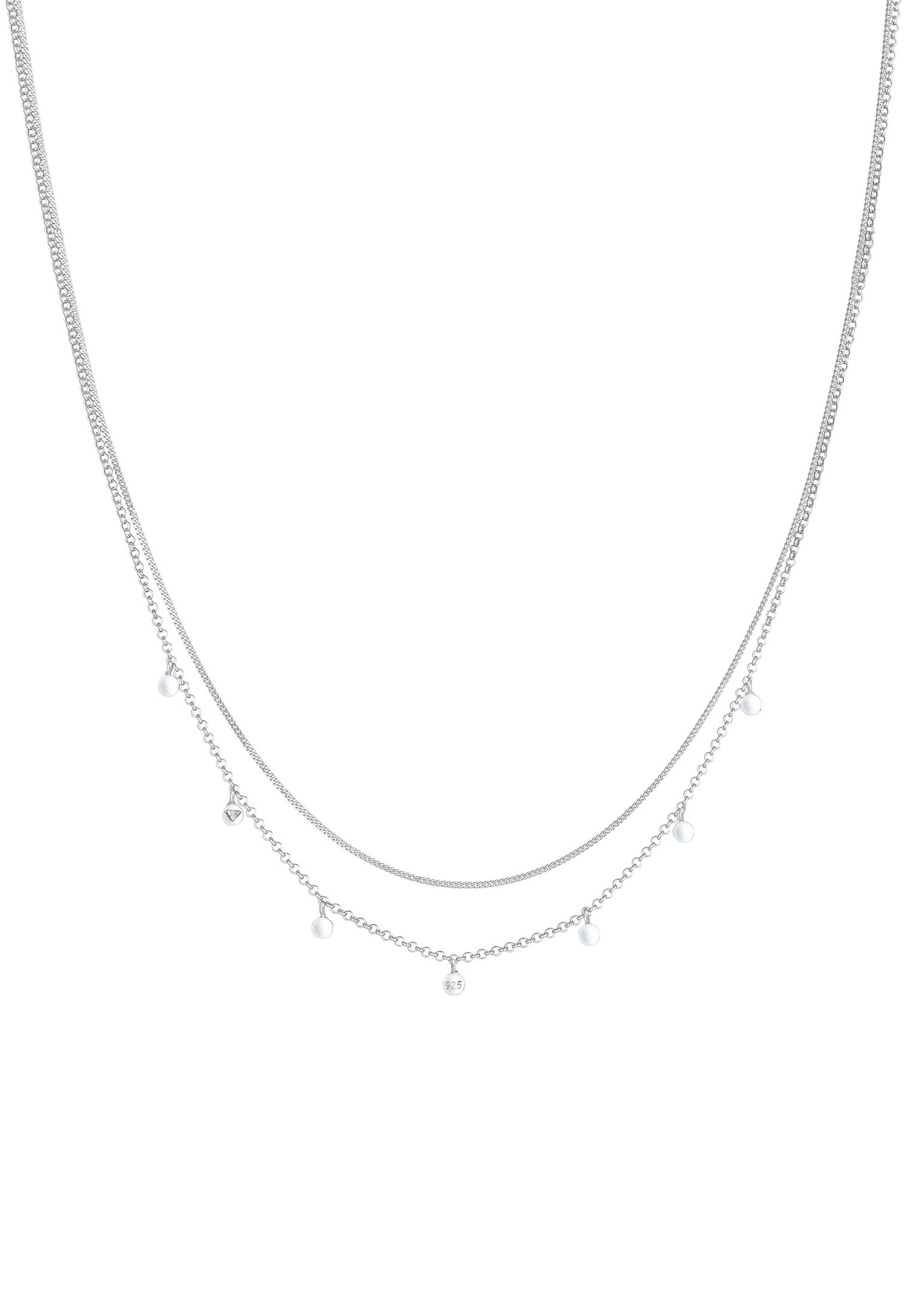 Elli Femmes Couches Plaquette Pendentif Martelé Tendance Blogueur en Argent Sterling 925