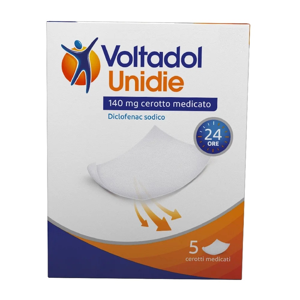 VOLTAREN Voltadol Unidie 140 mg 5 patchs médicamenteux pour les douleurs musculaires