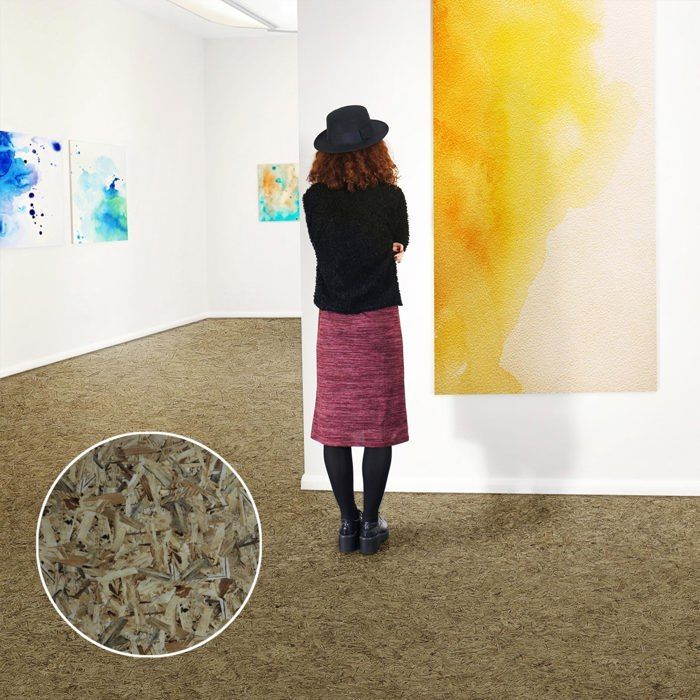 Suelo de vinilo PVC OSB 3D Moonlight de 100 x 200 cm.