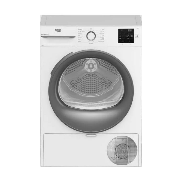 Secadora de ropa Beko de 60 cm y 9 kg con bomba de calor, color blanco - D3H19302W/1