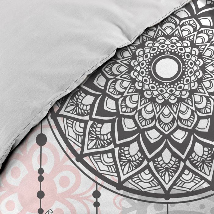 Juego de ropa de cama de 3 piezas, 200 x 200 cm, estampado de 42 hilos, diseño Namaste.