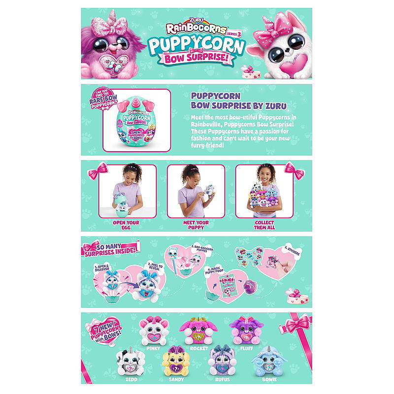 Rainbocorn Puppycorn Bow-overraskelse, S6