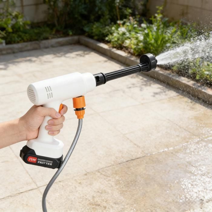180W cordless portable high-pressure cleaner with fast-charging battery for heavy-duty and easy use