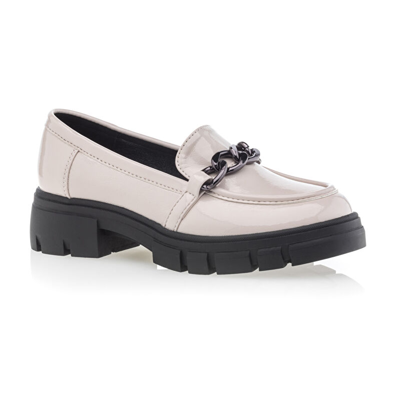 Beige loafers/båtsko til jente