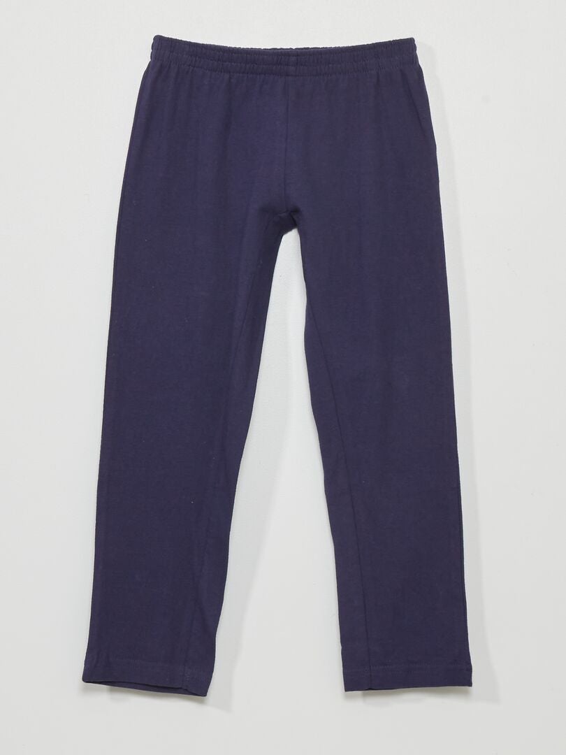 Kurzer Schlafanzug mit Walmotiv – 2-teilig – Weiß/Blau