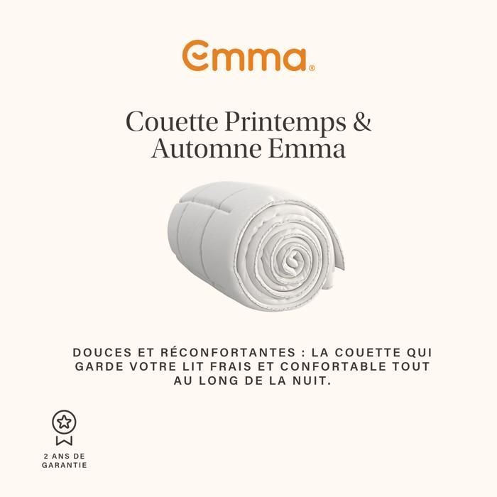 EMMA | Couette Printemps & Automne Emma 200x200 cm | Douce | Enveloppante | Respirante | Aérée | Lavable en Machine