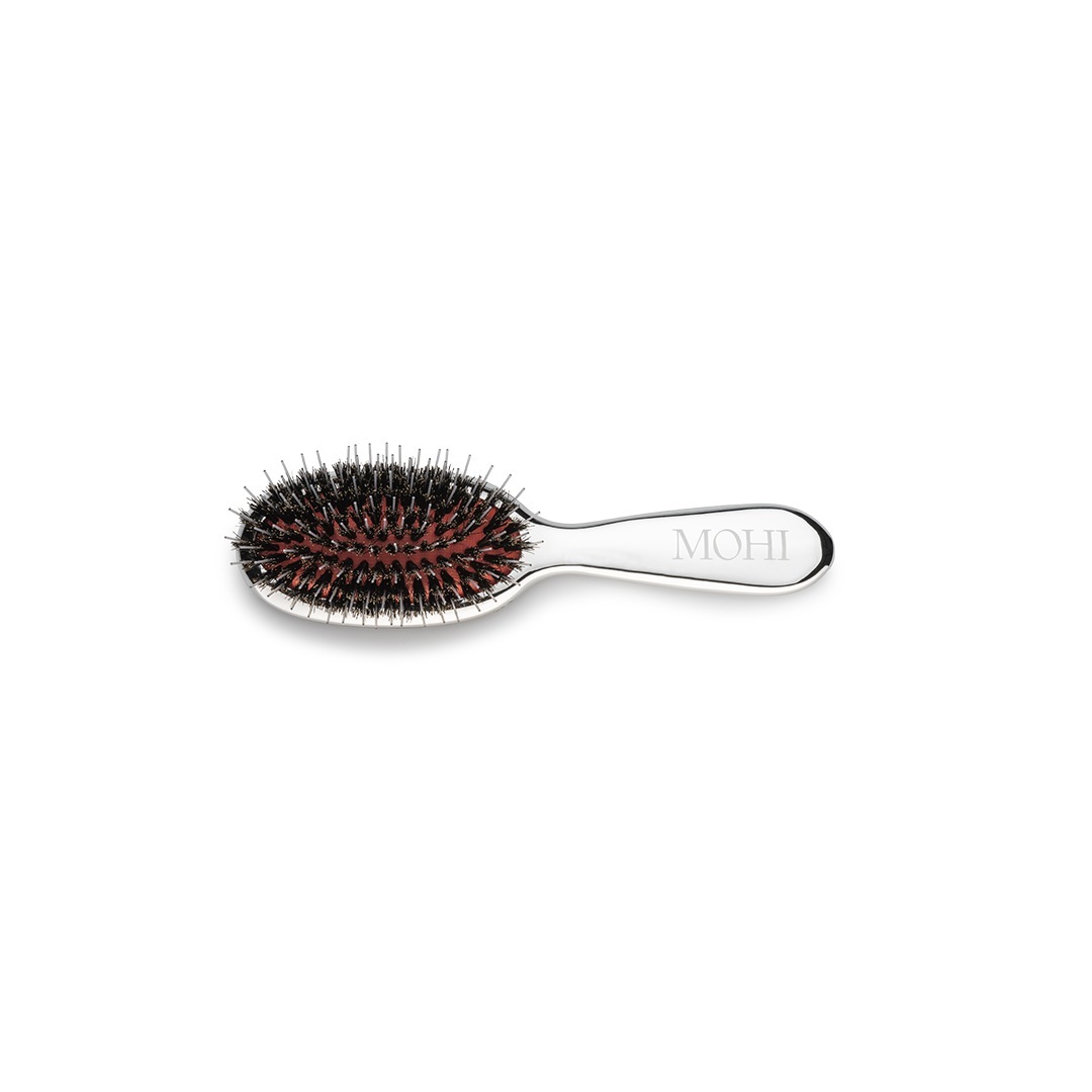 Rozčesávacia kefa na vlasy MOHI Hair Care so štetinami a nylonom, Spa Brush XS Platinum Edition – 1 kus