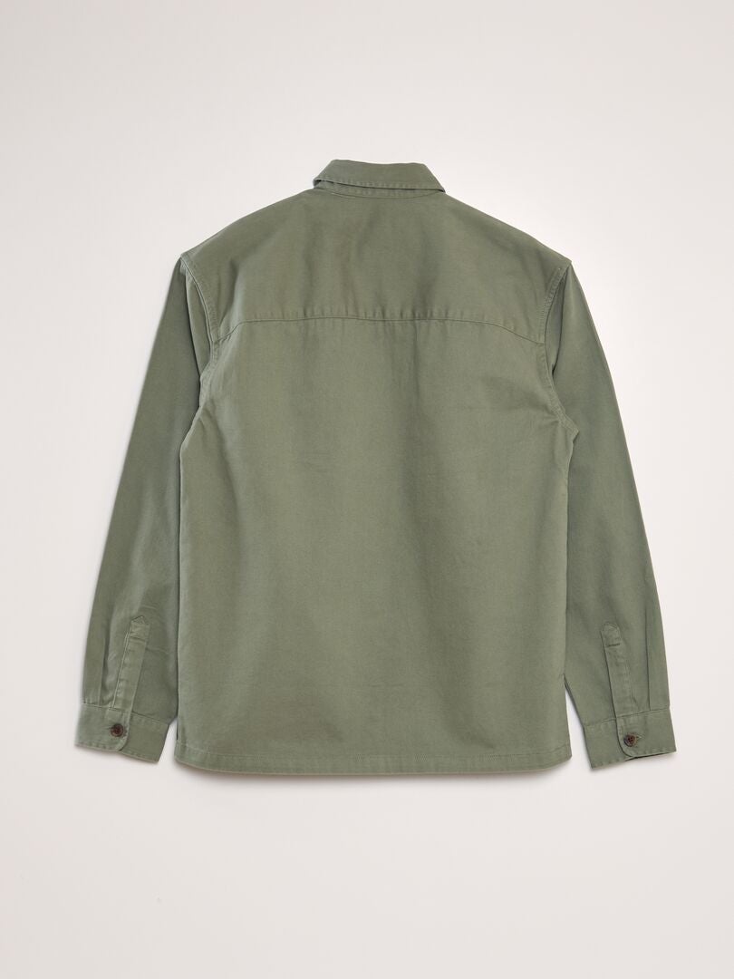 Koszula wierzchnia bawełniana - KHAKI