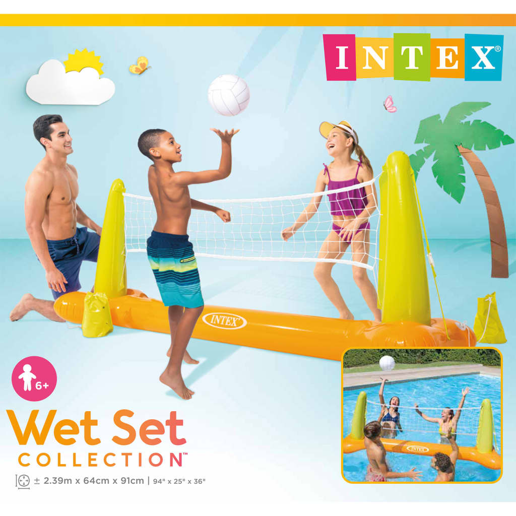 Intex napihljiva plavajoča odbojkarska igra 239x64x91 cm