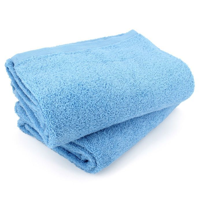 Set di 2 teli da bagno 90x150 cm ALPHA Azzurro Cielo