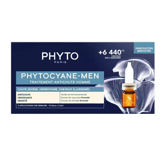 Phyto Phytocyane Men kuracja przeciw progresywnemu wypadaniu włosów dla mężczyzn 12 x 5 ml