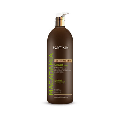 Kativa Macadamia kosteuttava ja kiiltoa antava hoitoaine kuiville hiuksille 1000 ml