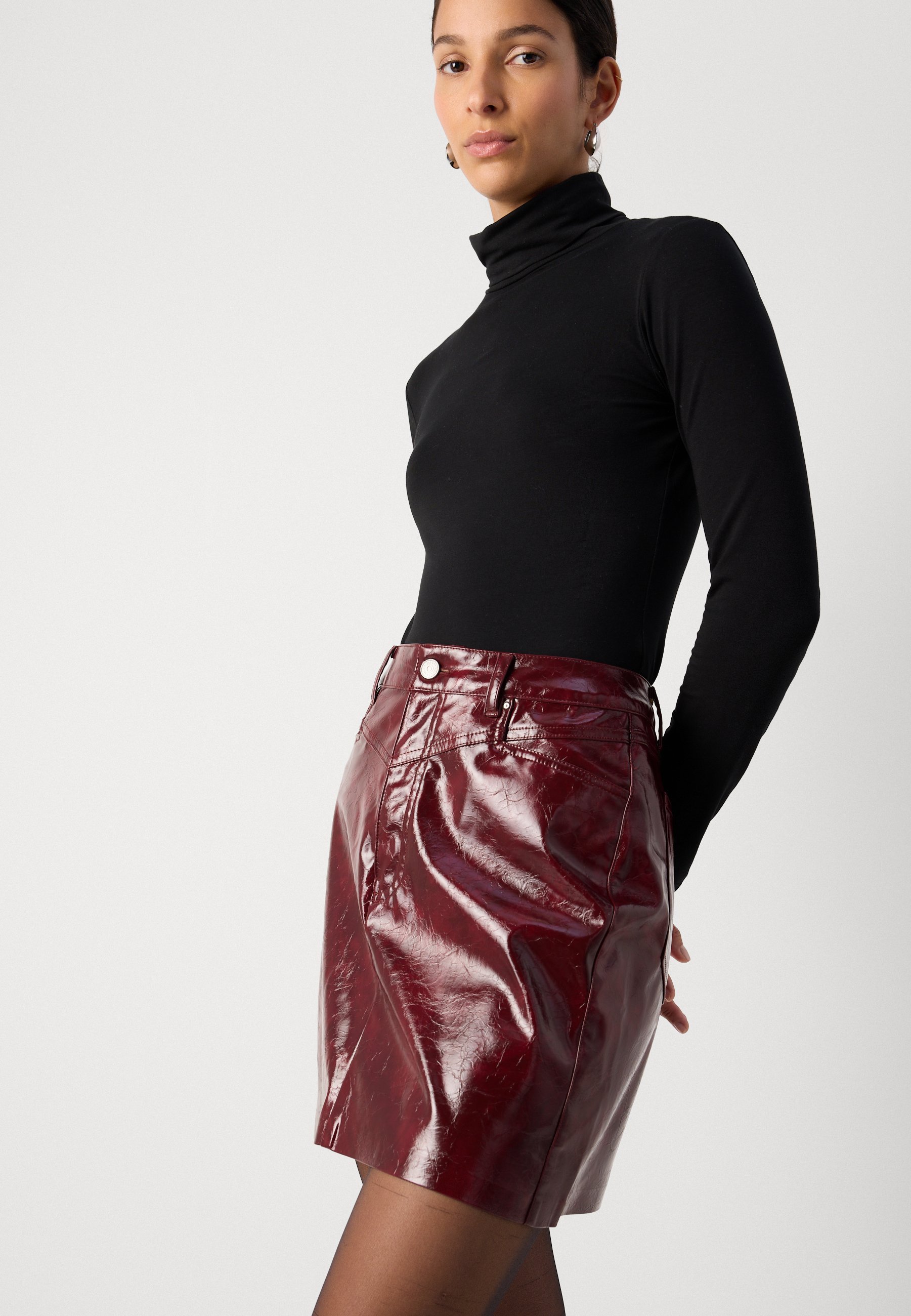 BOSS VASETTA - Minirock - Dunkelrot