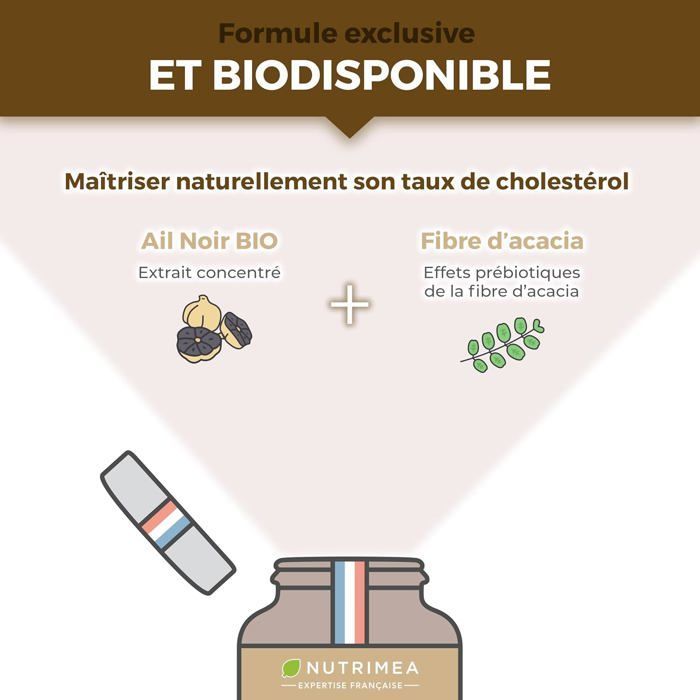 Ail noir Bio – Circulation sanguine & Cholestérol - 90 gélules- NUTRIMEA