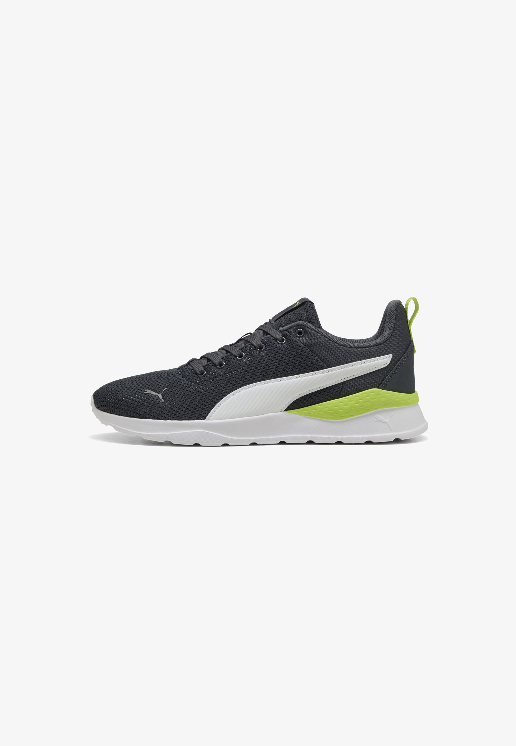 Puma ANZARUN LITE - Hardloopschoenen voor op de weg - sterk grijs wit lime smash