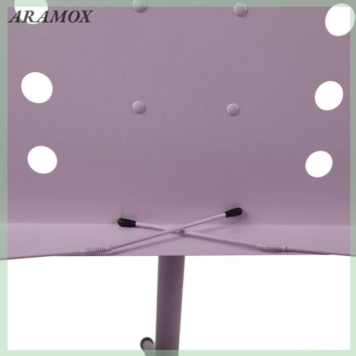 Atril para partituras ARAMOX plegable y profesional para guitarra, soporte para música, color morado.