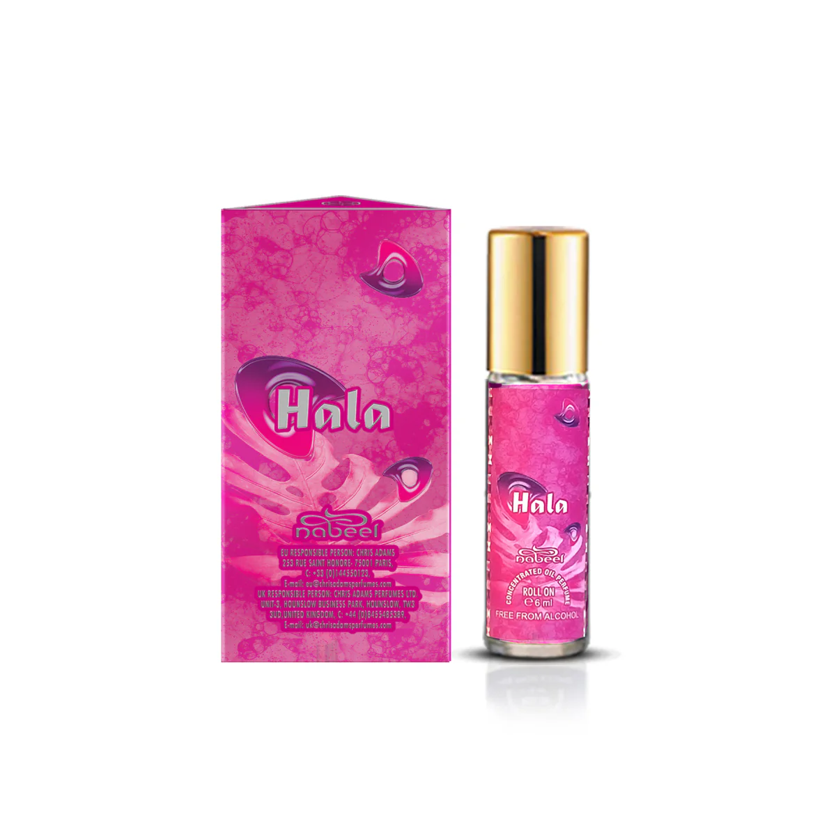 Oil Perfume Hala Roll On Oil Perfume - Huile de Parfum Unisex, Huile de Parfum, Parfum