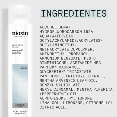 Nioxin Professionals Sterk Hold Hårspray Density Defend Styling Spray 300ml