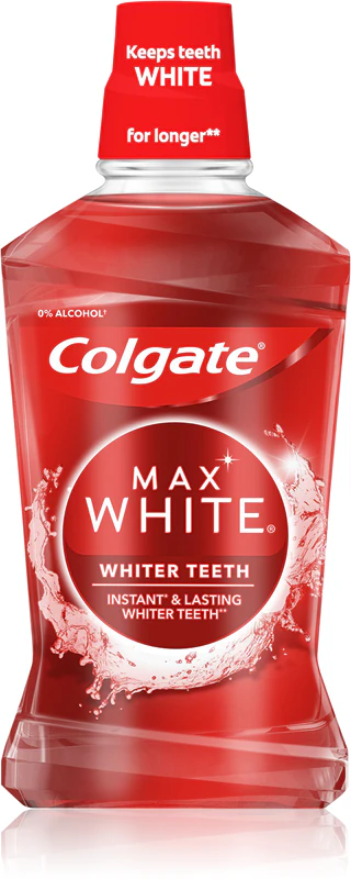 Enxaguante bucal clareador sem álcool Colgate Max White Expert