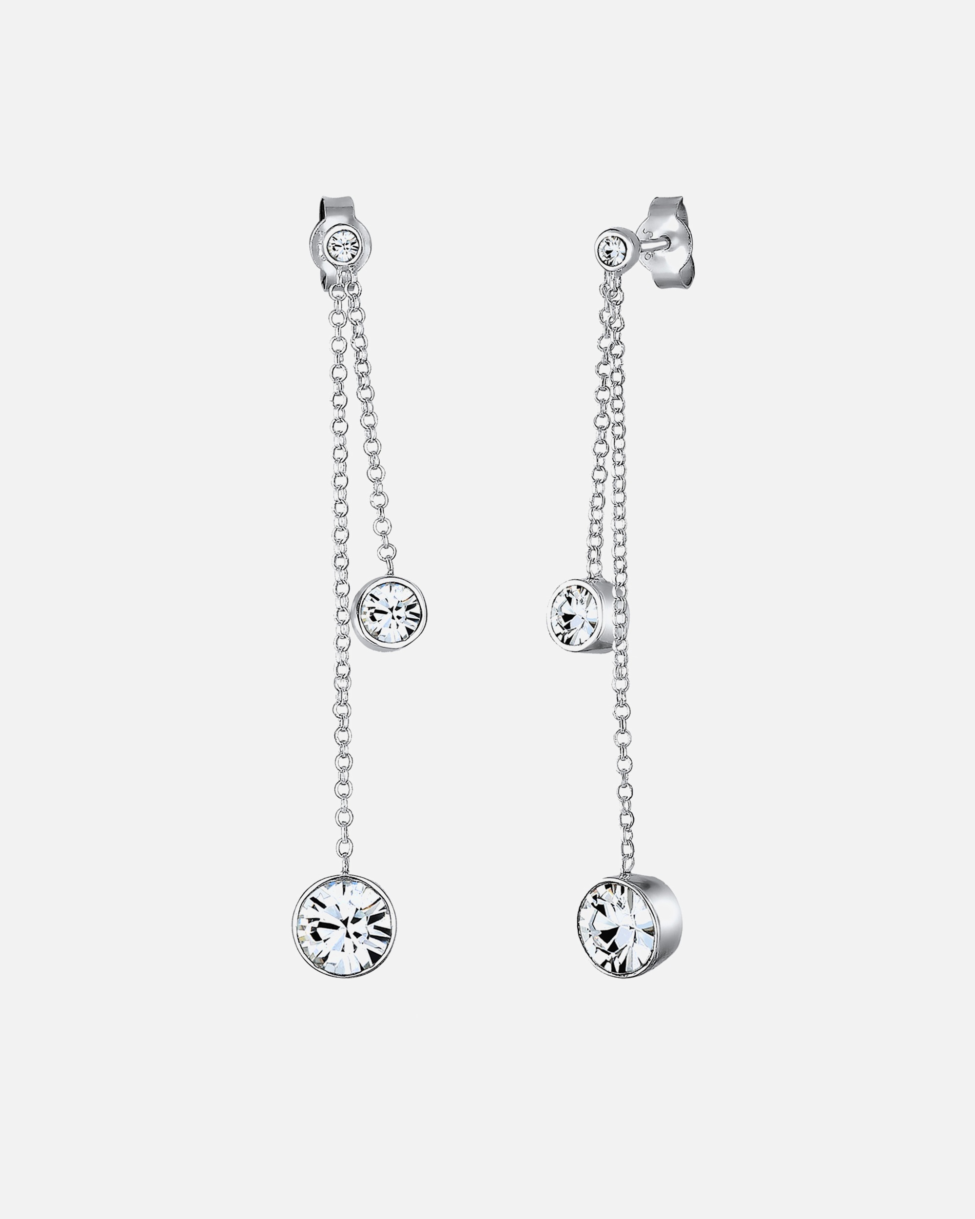 Elli Femmes pendentif d'oreilles filigrane élégant avec cristaux en argent sterling 925
