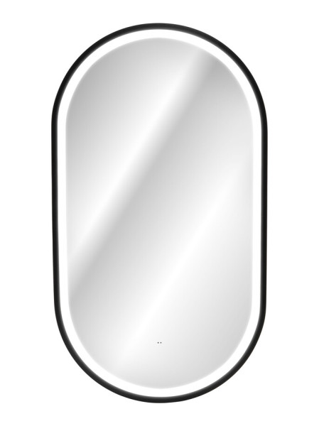 Lustro Led Czarne Apollo 2 900X500
