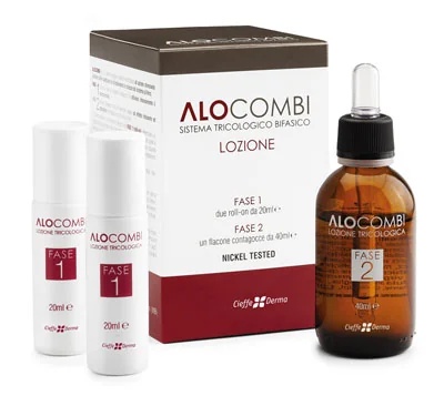 CIEFFE DERMA Alocombi Trichologische melk tegen haaruitval 40 ml fles + 2 roll-ons 20 ml