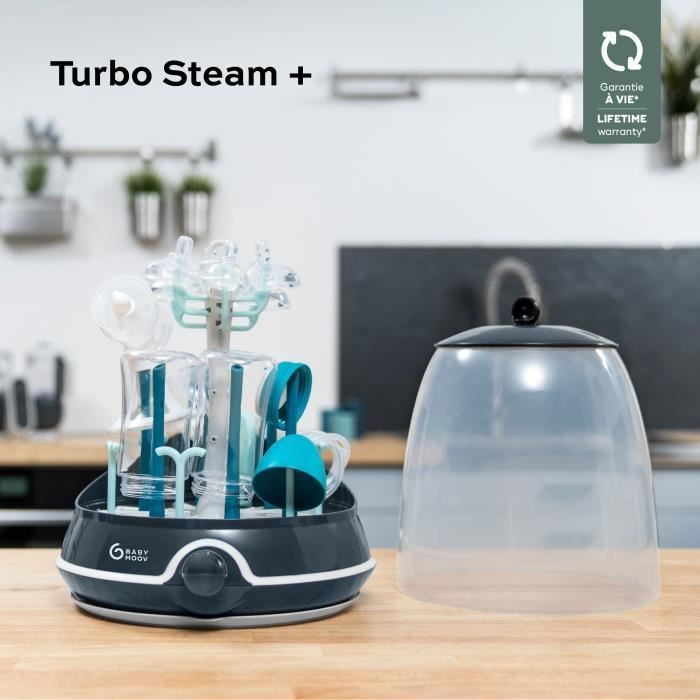BABYMOOV Turbo Steam(+) - 2 in 1, sterilizzatore a vapore e scolabiberon
