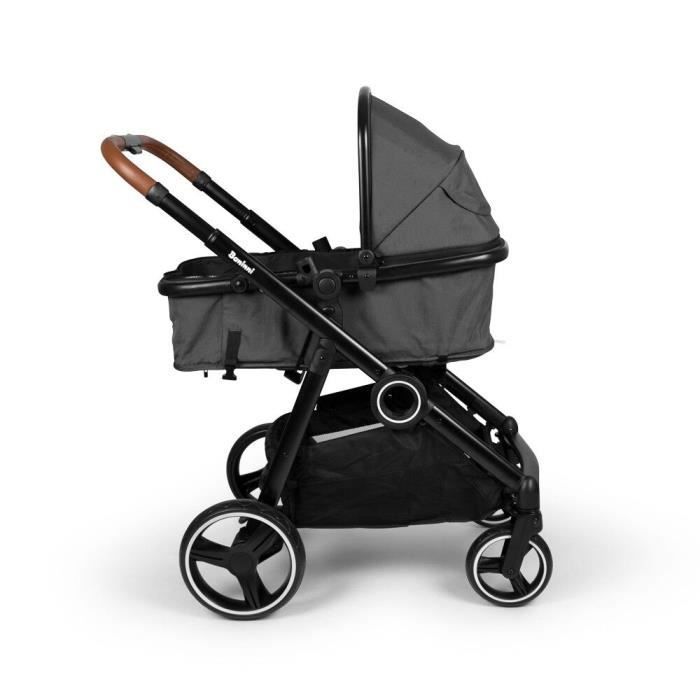 BANINNI Luiz - Double Stroller - From 0 to 36 months - Up to 22kg - Grey