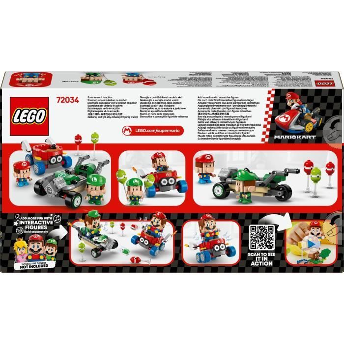 LEGO Super Mario 72034 Mario Kart – Baby Mario contro Baby Luigi - Regalo Nintendo