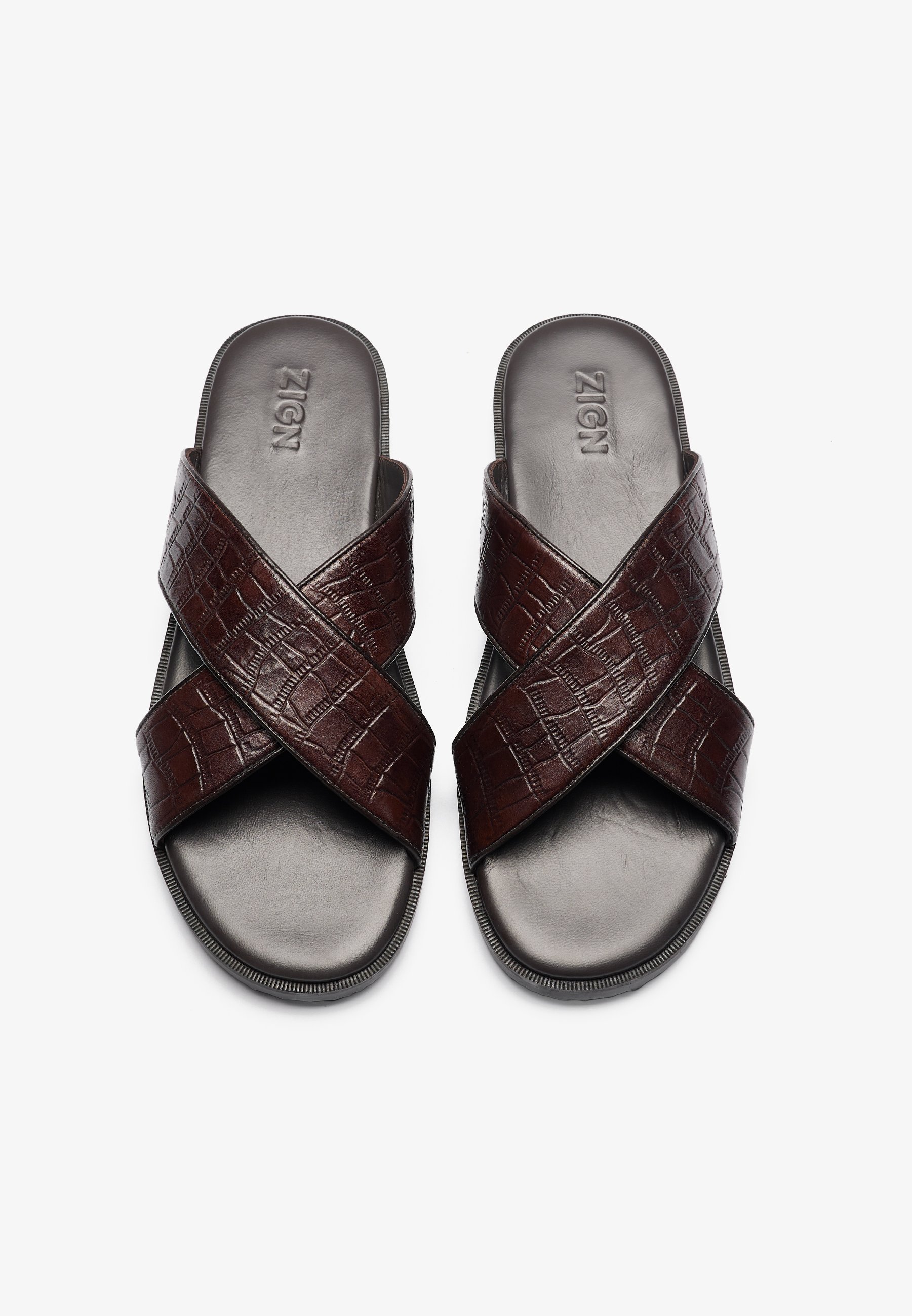 Zign LEATHER - Muiltjes - donkerbruin