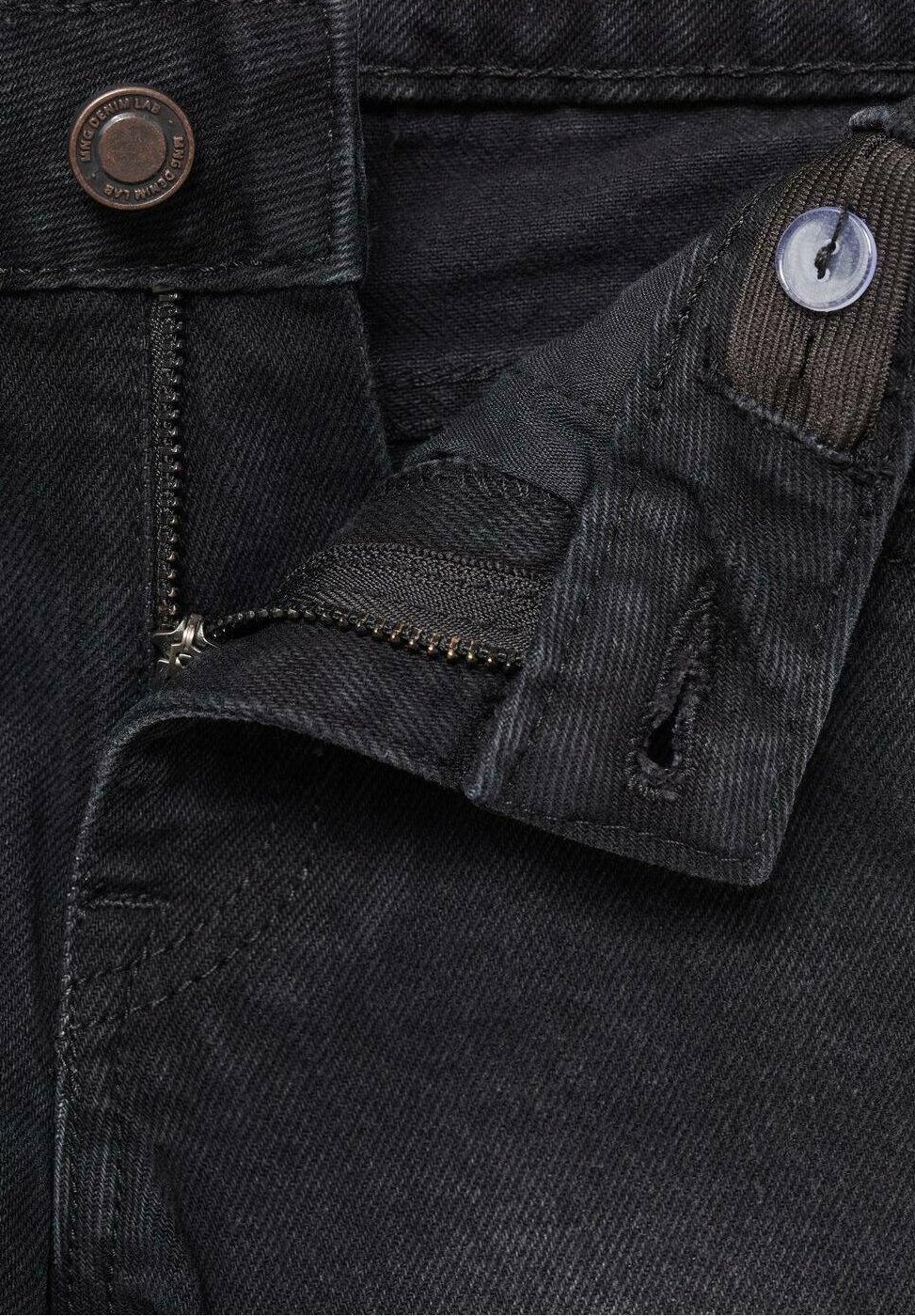 Mango Kids TURNED - Rovné džínsy - čierna denim