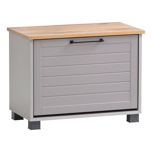 Jelda shoe bench, platinum grey/country-style oak