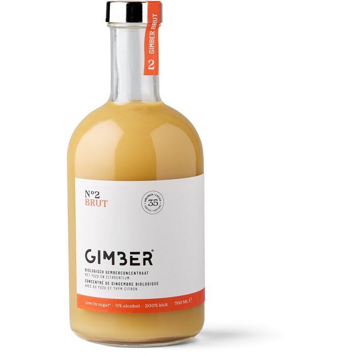 Gimber - N.º 2 - Crudo - Concentrado de jengibre orgánico con yuzu y tomillo limón - 700 ml
