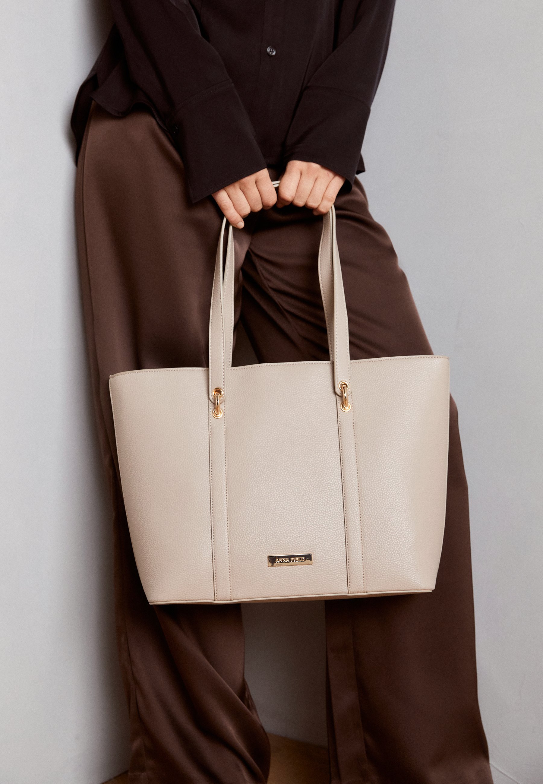 Τσάντα Tote Anna Field - μπεζ