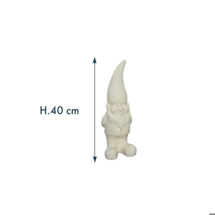 Gnomo de jardim em resina 40cm - cru - Orium