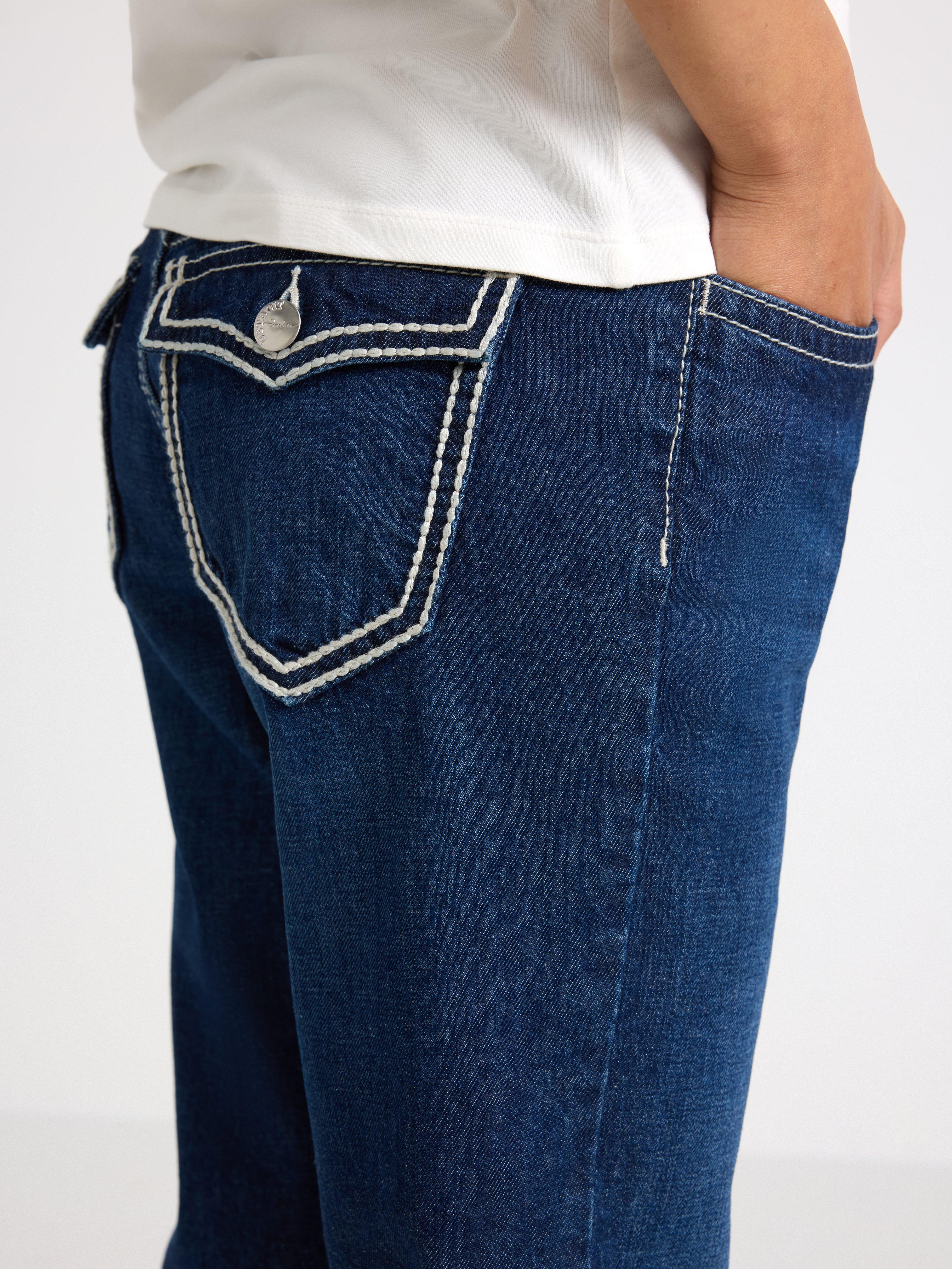 Džíny FREJA s rozšířenými nohavicemi, tmavý denim