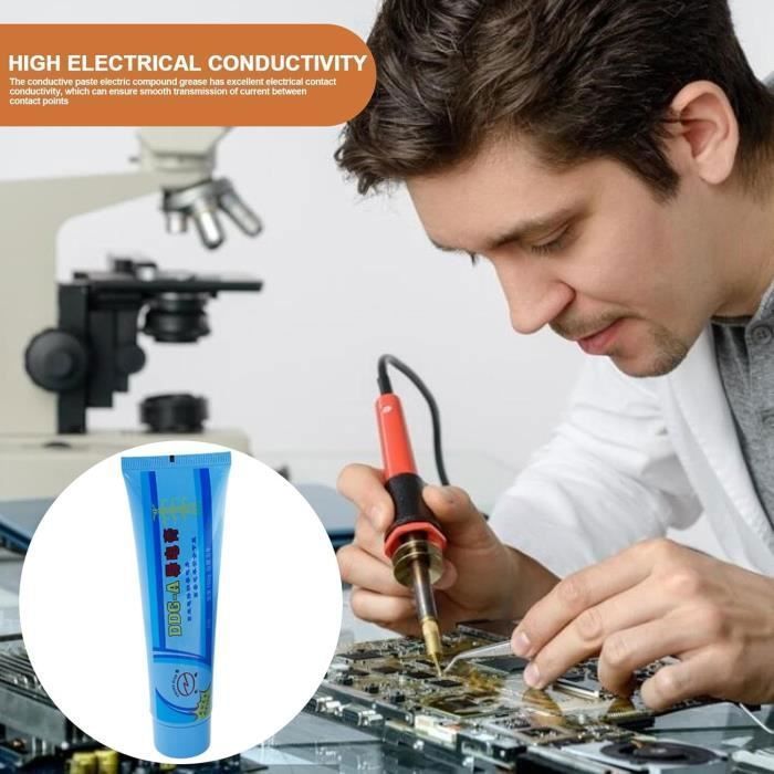 Grasa para contactos eléctricos, grasa de silicona dieléctrica, lubricante eléctrico automotriz de 100 g, lubricante penetrante.