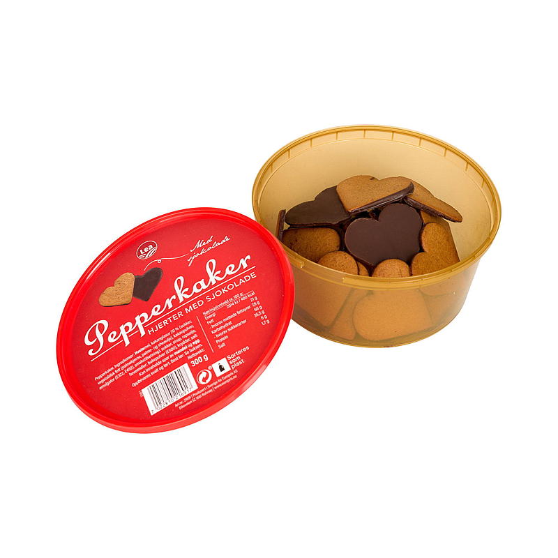 Lea pepparkakshjärtan med choklad 300 g