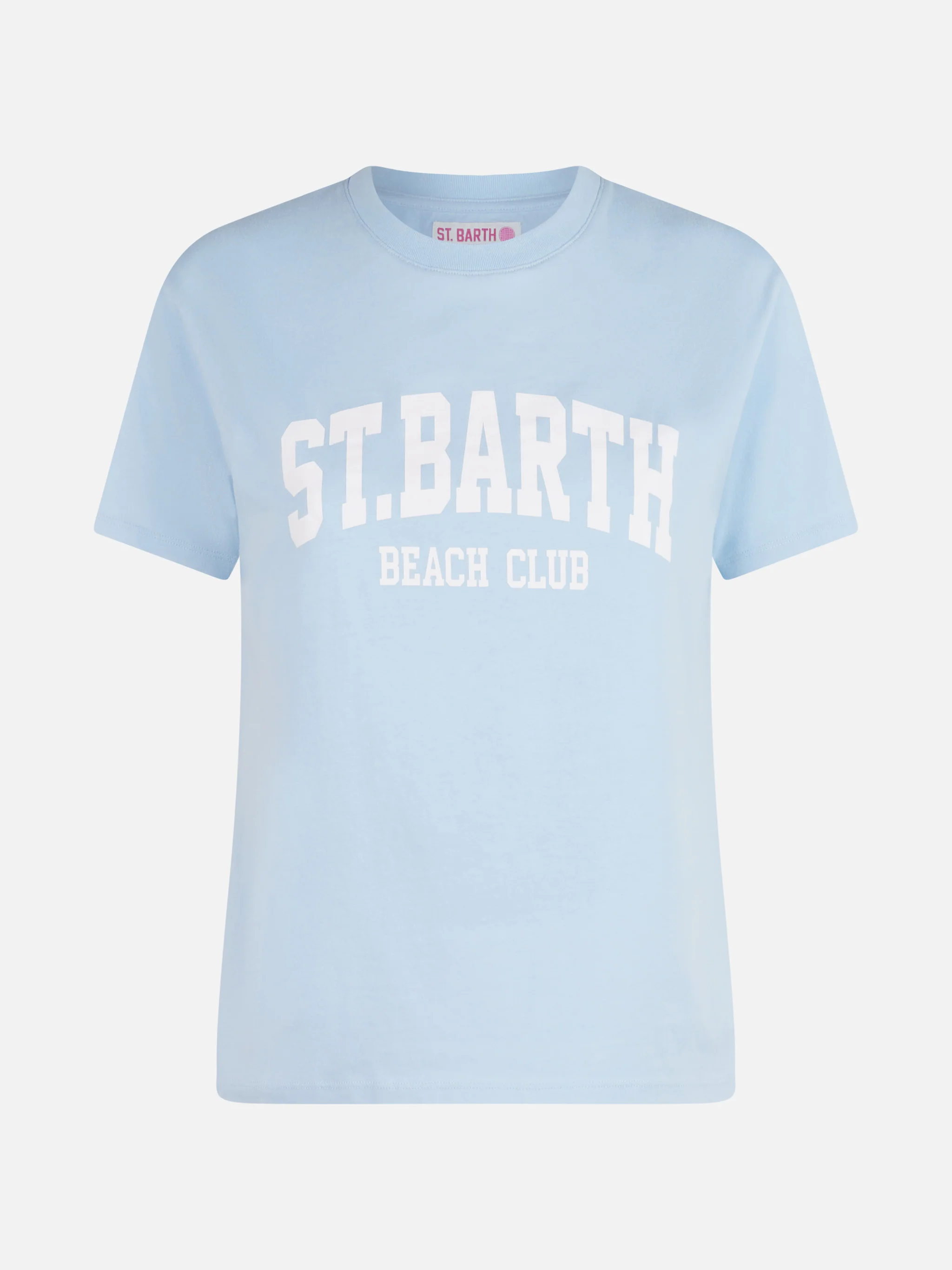 Emilie dames T-shirt met ronde hals van katoenen jersey en St. Ba-print.