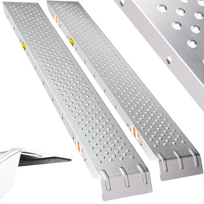 MONZANA® Juego de 2 rampas de carga de acero galvanizado, 160 cm, carga máxima 200 kg por rampa, superficie antideslizante, para motocicletas.