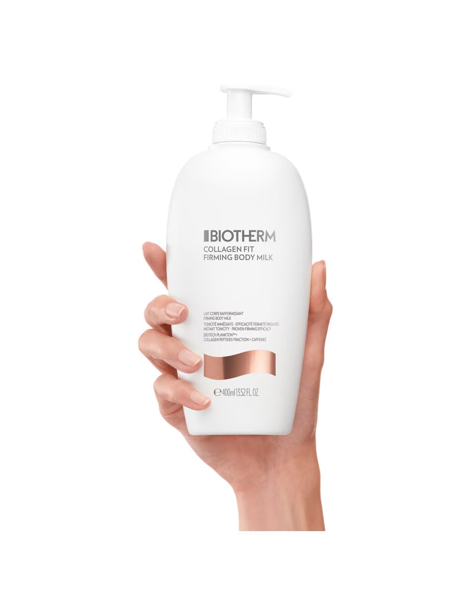 Lapte de corp ferm BIOTHERM Collagen Fit cu Biotech Plankton™, fracție de peptide de colagen și cafeină