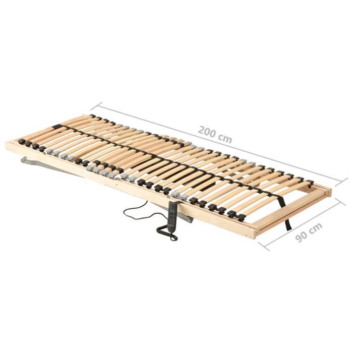 Base de cama eléctrica de láminas vidaXL con 28 láminas, 7 zonas, estructura de cama, dormitorio, hogar 321824