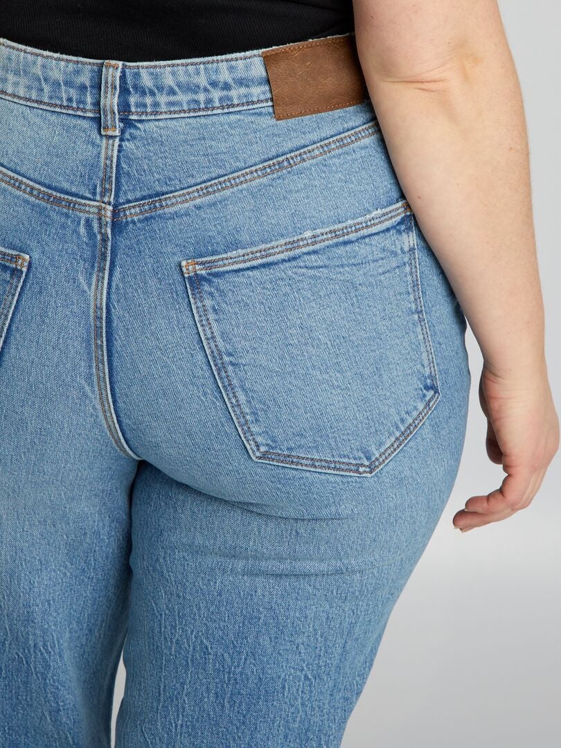 Pantalones vaqueros acampanados/de bota de talle alto - AZUL
