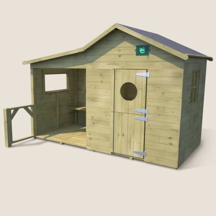 Playhouse - SOULET - Hacienda - made of treated wood with a children's play area
