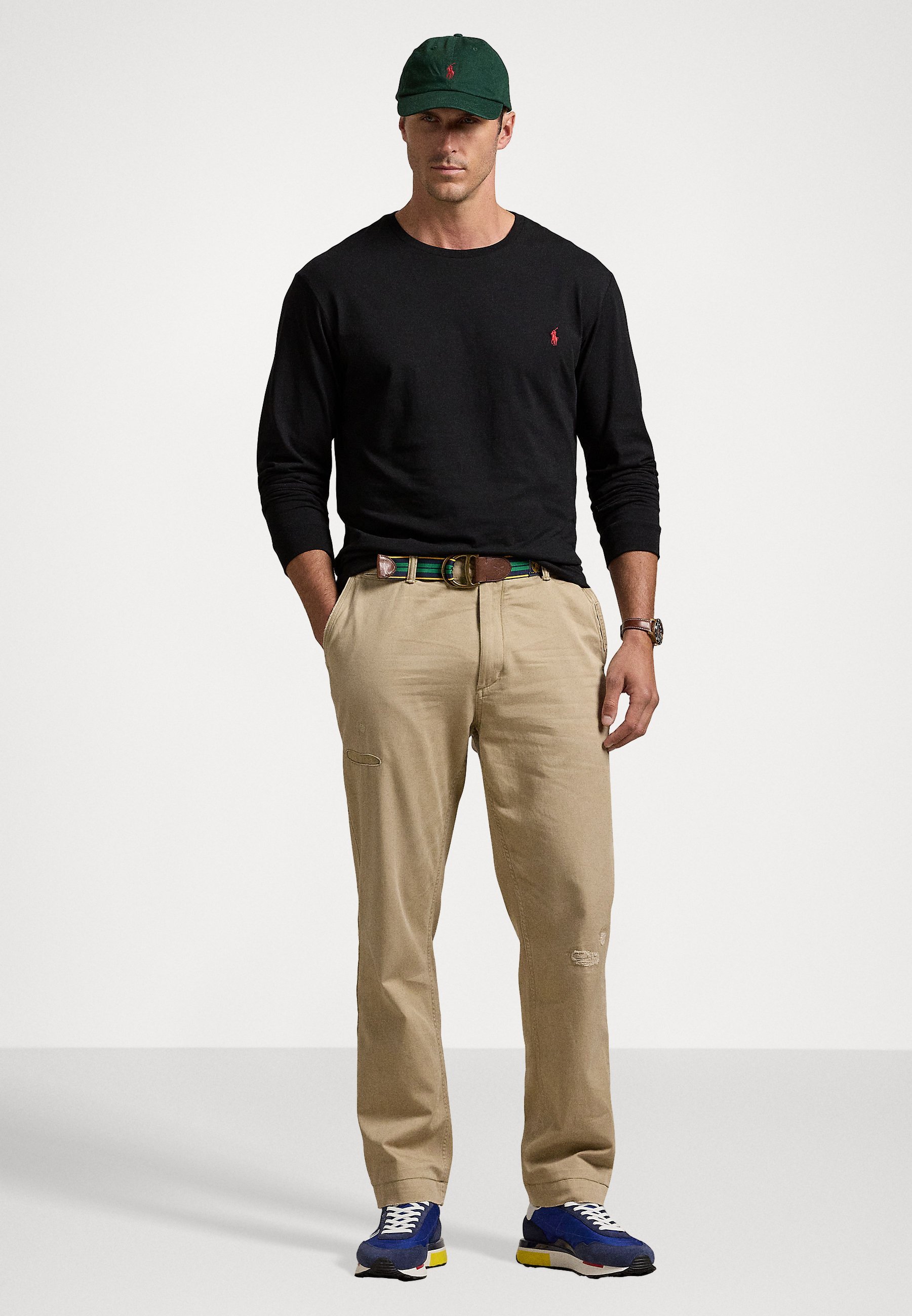 Polo Ralph Lauren Big & Tall CLASSIC FIT JERSEY T-SHIRT A MANICHE LUNGHE - Maglia a maniche lunghe - nera