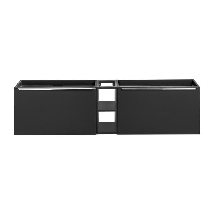 Conjunto para banheiro - GENÉRICO - Rosario Preto - Cuba dupla - 180 cm - Design moderno