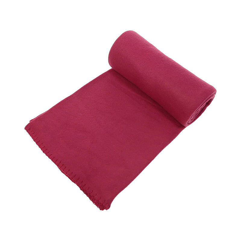 Fleece-teppe 130x160 cm, resirkulert, rødt