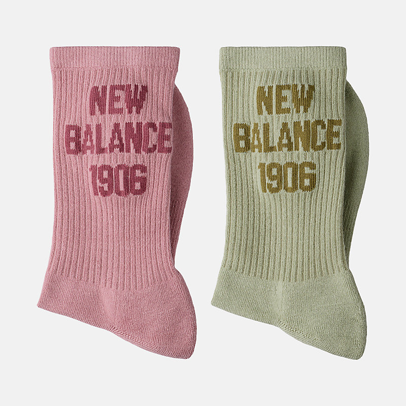 1906 Unisex-Socken, mittelhoch, 2er-Pack – VERSCHIEDENE FARBEN