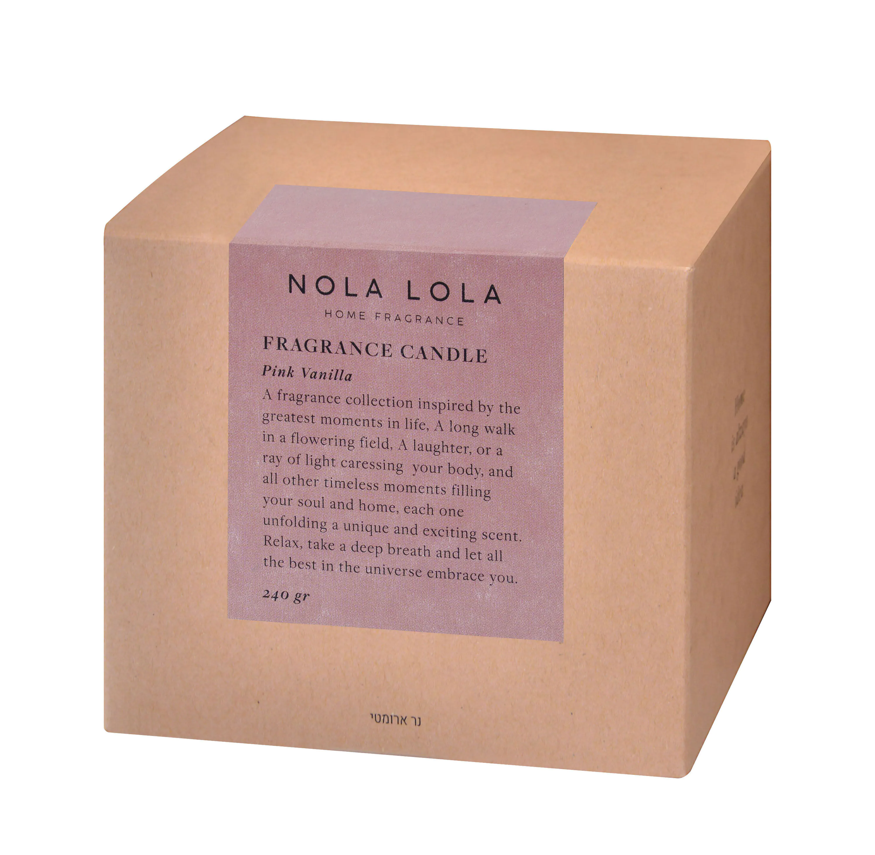 Nola Lola Pink Vanilla Świeca zapachowa, 240 g