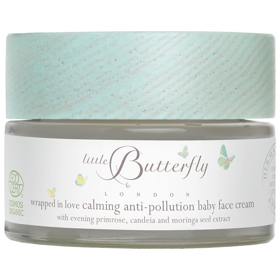 Little Butterfly London krema za lice za bebe i djecu – UMOTANO U LJUBAV – Umirujuća krema za lice protiv zagađenja – 50 ml